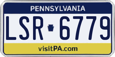 PA license plate LSR6779