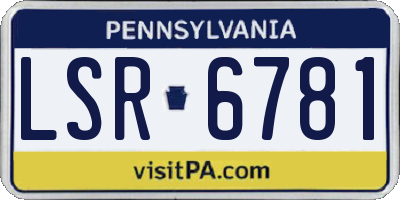 PA license plate LSR6781