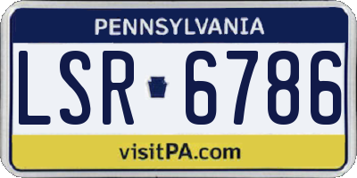 PA license plate LSR6786