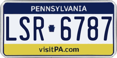 PA license plate LSR6787