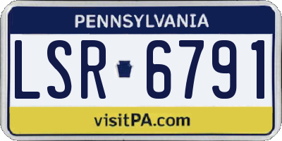 PA license plate LSR6791