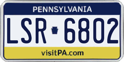 PA license plate LSR6802
