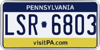PA license plate LSR6803