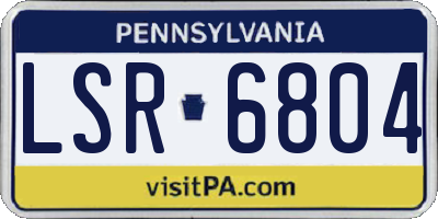 PA license plate LSR6804