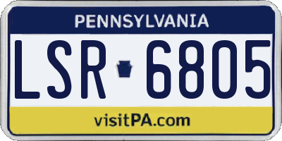 PA license plate LSR6805