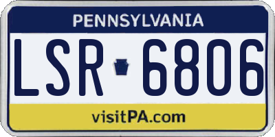 PA license plate LSR6806