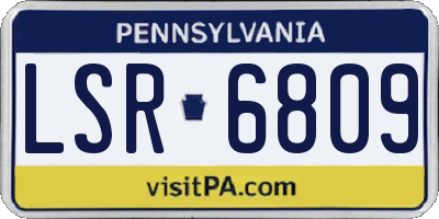 PA license plate LSR6809