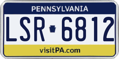 PA license plate LSR6812