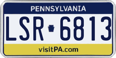 PA license plate LSR6813