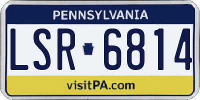 PA license plate LSR6814