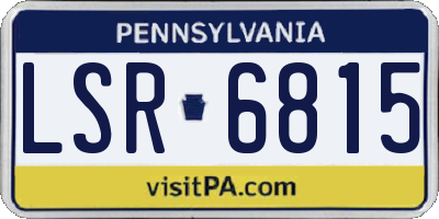 PA license plate LSR6815