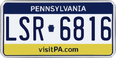 PA license plate LSR6816