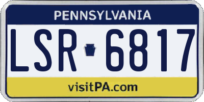 PA license plate LSR6817