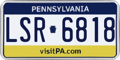 PA license plate LSR6818