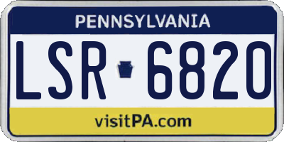 PA license plate LSR6820