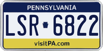 PA license plate LSR6822