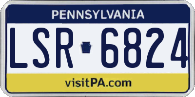 PA license plate LSR6824