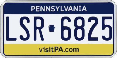 PA license plate LSR6825