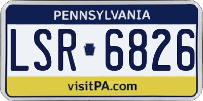 PA license plate LSR6826