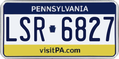 PA license plate LSR6827