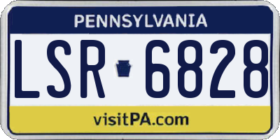 PA license plate LSR6828