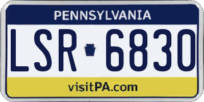 PA license plate LSR6830