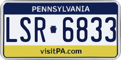 PA license plate LSR6833