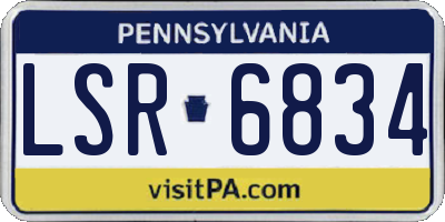PA license plate LSR6834