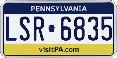 PA license plate LSR6835