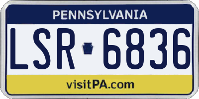 PA license plate LSR6836