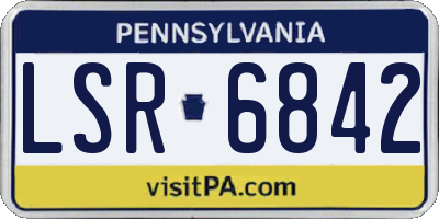 PA license plate LSR6842