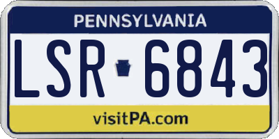 PA license plate LSR6843