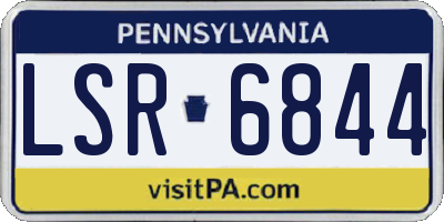 PA license plate LSR6844