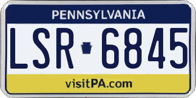 PA license plate LSR6845