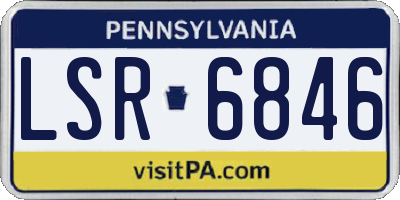 PA license plate LSR6846