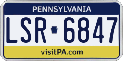 PA license plate LSR6847