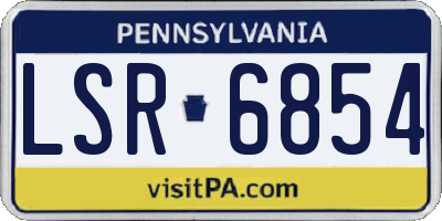 PA license plate LSR6854