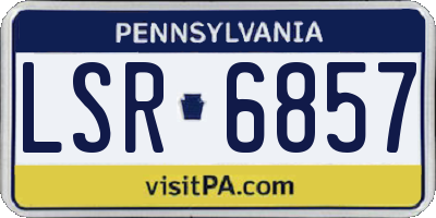 PA license plate LSR6857