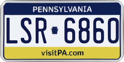 PA license plate LSR6860