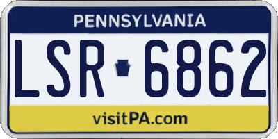 PA license plate LSR6862
