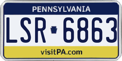 PA license plate LSR6863