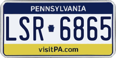 PA license plate LSR6865