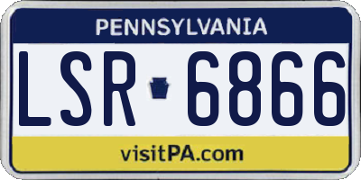 PA license plate LSR6866