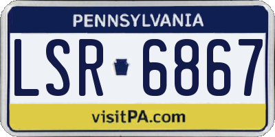 PA license plate LSR6867