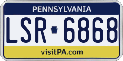 PA license plate LSR6868