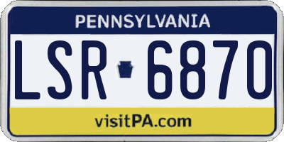 PA license plate LSR6870