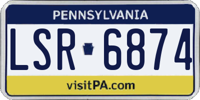 PA license plate LSR6874
