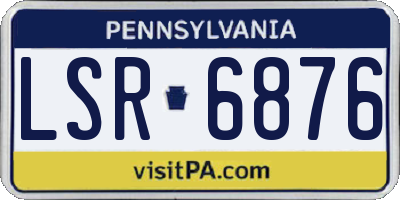 PA license plate LSR6876