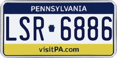 PA license plate LSR6886