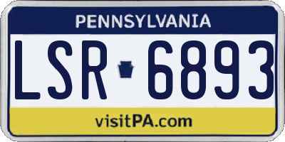 PA license plate LSR6893